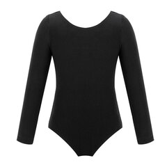 Боди для девочки с длинными рукавами, черный цена и информация | Рубашки для девочек | pigu.lt