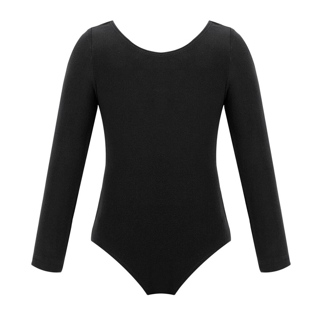Bodis ilgomis rankovėmis, juodas kaina ir informacija | Marškinėliai mergaitėms | pigu.lt