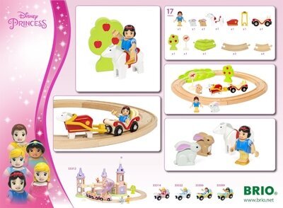 BRIO "Disney" medinis geležinkelis su Snieguole ir gyvūnais цена и информация | Lavinamieji žaislai | pigu.lt