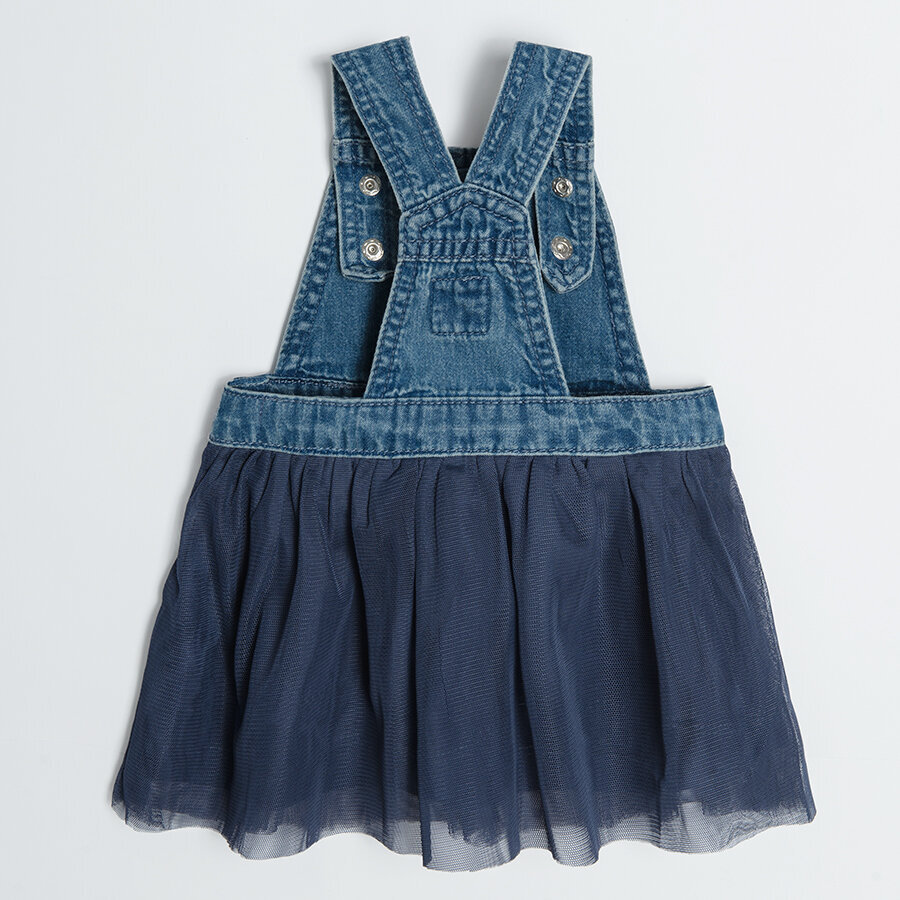 Cool Club džinsinis sarafanas mergaitėms, CCG2503411 kaina ir informacija | Suknelės ir sijonai kūdikiams | pigu.lt