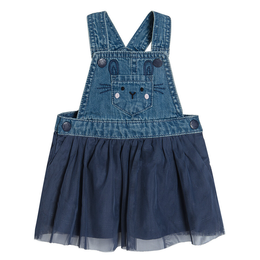 Cool Club džinsinis sarafanas mergaitėms, CCG2503411 kaina ir informacija | Suknelės ir sijonai kūdikiams | pigu.lt