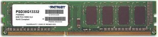 Patriot DDR3-1333 8GB CL 9 (PSD38G13332) цена и информация | Оперативная память (RAM) | pigu.lt