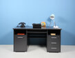 Rašomasis stalas Desk 144, tamsiai pilka kaina ir informacija | Kompiuteriniai, rašomieji stalai | pigu.lt