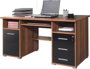 Письменный стол Desk 0484, коричневый/черный цена и информация | Компьютерные, письменные столы | pigu.lt