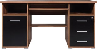 Rašomasis stalas Desk 0484, rudas/juodas kaina ir informacija | Kompiuteriniai, rašomieji stalai | pigu.lt