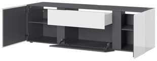 TV staliukas Mesa 2531, baltas/tamsiai pilkas kaina ir informacija | TV staliukai | pigu.lt