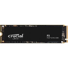 SSD|CRUCIAL|P3|500GB|M.2|PCIE|NVMe|3D NAND|Write speed 1900 MBytes/sec|Read speed 3500 MBytes/sec|TBW 110 TB|CT500P3SSD8 цена и информация | Внутренние жёсткие диски (HDD, SSD, Hybrid) | pigu.lt