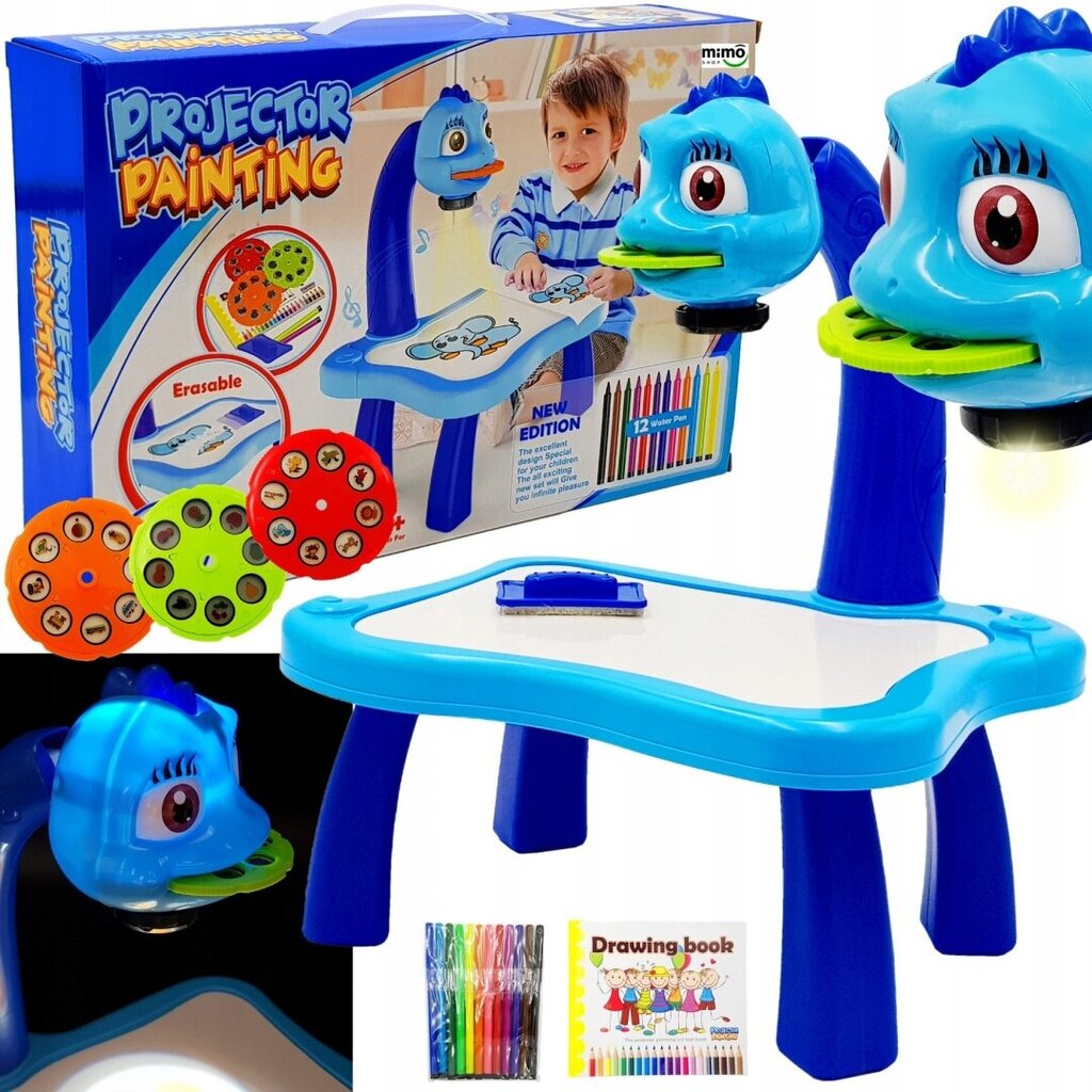 Vaikiškas projektorius piešimui / Kūrybinis stalas su žymekliais kaina ir informacija | Lavinamieji žaislai | pigu.lt