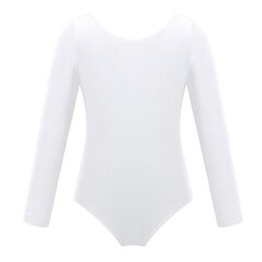 Боди с длинными рукавами, белый цена и информация | Рубашки для девочек | pigu.lt