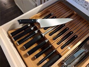 Бамбуковая подставка для 16 ножей в ящике цена и информация | Ножи и аксессуары для них | pigu.lt