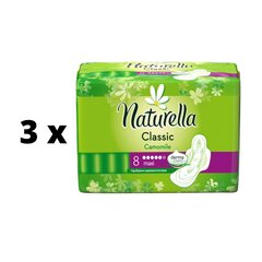 Гигиенические пакеты NATURELLA Super Plus, 8 шт. х 3 шт., упаковка цена и информация | Тампоны, гигиенические прокладки для критических дней, ежедневные прокладки | pigu.lt