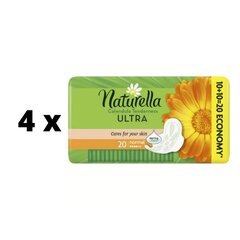 Гигиенические пакеты NATURELLA Ultra Normal Calendula, 20 шт. х 4 шт., упаковка цена и информация | Тампоны, гигиенические прокладки для критических дней, ежедневные прокладки | pigu.lt