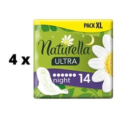 Гигиенические пакеты NATURELLA Night, 14 шт. х 4 шт., упаковка цена и информация | Тампоны, гигиенические прокладки для критических дней, ежедневные прокладки | pigu.lt