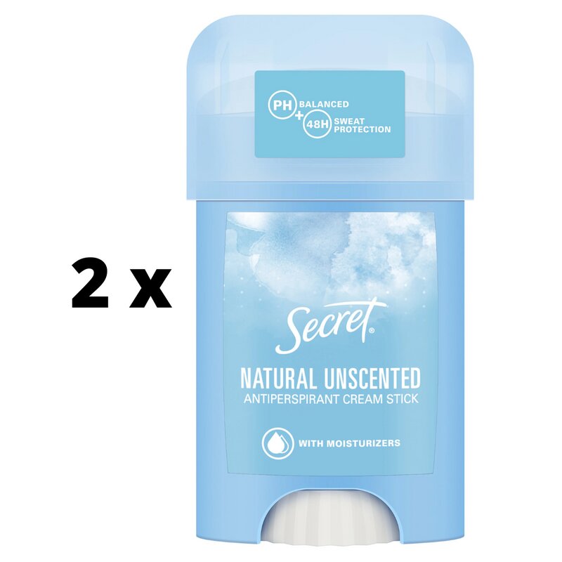 Moteriškas kreminis antiperspirantas secret Natural, 40ml x 2 vnt. цена и информация | Dezodorantai | pigu.lt