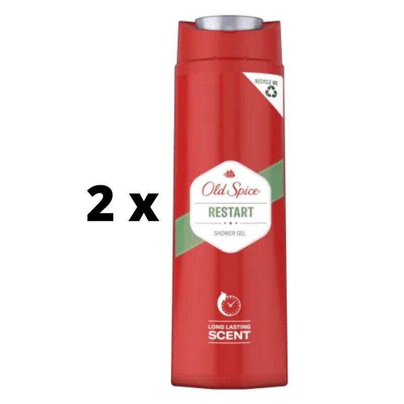 Dušo gelis Old spice Restart, 400ml, 2 vnt. kaina ir informacija | Dušo želė, aliejai | pigu.lt