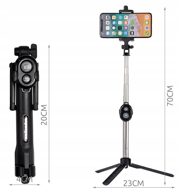 3in1 Selfie stick kaina ir informacija | Asmenukių lazdos (selfie sticks) | pigu.lt