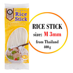 Ryžių stikliniai makaronai, Finest Rice Stick M 3mm, Thai Dancer, 400g kaina ir informacija | Makaronai | pigu.lt