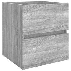vidaXL Spintelė praustuvui, pilka ąžuolo, 41x38,5x45cm, mediena цена и информация | Шкафчики для ванной | pigu.lt