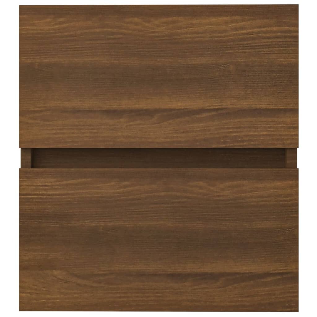 Spintelė praustuvui, ruda ąžuolo, 41x38,5x45cm, mediena kaina ir informacija | Vonios spintelės | pigu.lt