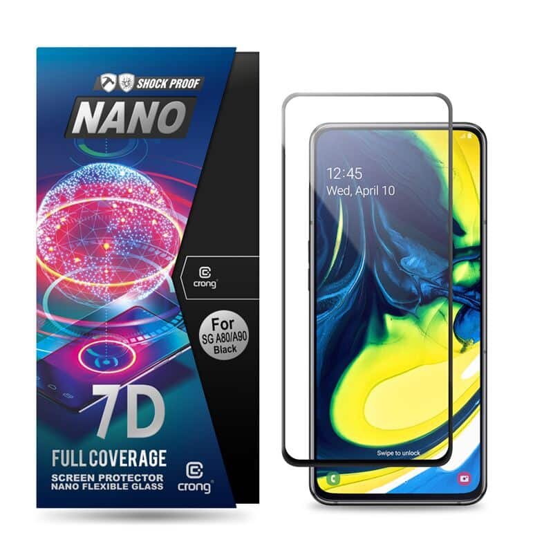 Crong 7D Samsung Galaxy A80 / A90 kaina ir informacija | Apsauginės plėvelės telefonams | pigu.lt