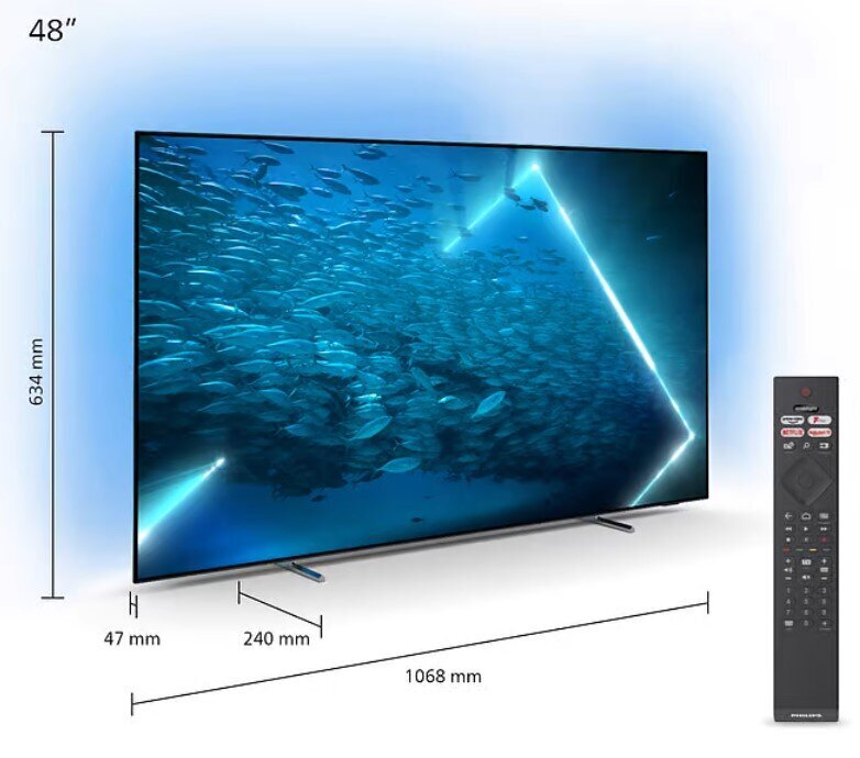 Philips 48OLED707/12 цена и информация | Televizoriai | pigu.lt