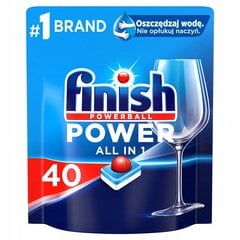 FINISH POWER ALL-IN-1 FRESH - Таблетки для посудомоечной машины x 40 цена и информация | Средства для мытья посуды | pigu.lt