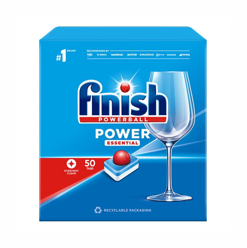 Finish Power Essential indaplovių tabletės, 50 vnt. kaina ir informacija | Indų plovimo priemonės | pigu.lt