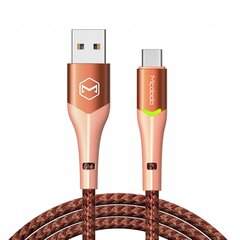 "McDodo" telefono kabelis, greitasis įkrovimas, USB-C, USB, 1 m, QC 4.0, su LED ekranu, oranžinis kaina ir informacija | Laidai telefonams | pigu.lt
