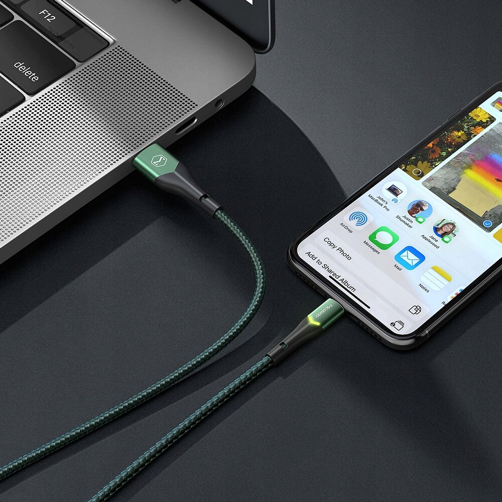 Кабель для телефона McDodo, быстрая зарядка, USB-C, USB, 1 м, QC 4.0, со  светодиодным дисплеем, оранжевый цена | pigu.lt