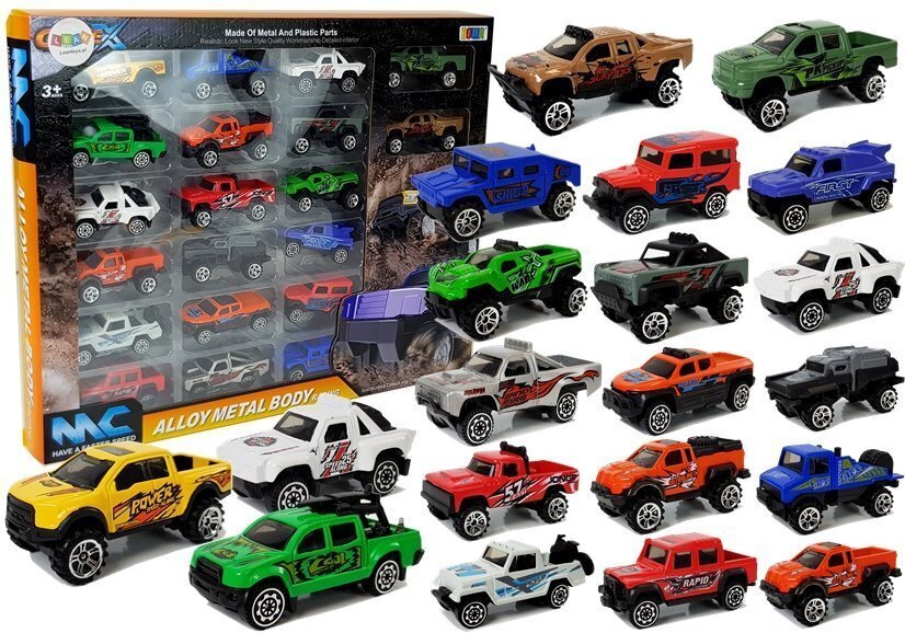 Visureigių automobilių rinkinys berniukams Lean Toys, 20 vnt. цена и информация | Žaislai berniukams | pigu.lt