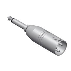 Procab XLR 6,3 mm jack male kaina ir informacija | Adapteriai, USB šakotuvai | pigu.lt