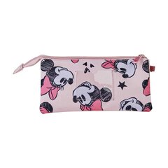 Mokyklinis dėklas Minnie Mouse, rožinė (11,5 x 2 x 22,5 cm) kaina ir informacija | Kanceliarinės prekės | pigu.lt