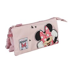 Mokyklinis dėklas Minnie Mouse, rožinė (11,5 x 2 x 22,5 cm) kaina ir informacija | Kanceliarinės prekės | pigu.lt