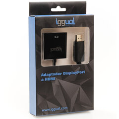 Iggual IGG318041, DP/HDMI, 0.25 m цена и информация | Адаптеры, USB-разветвители | pigu.lt