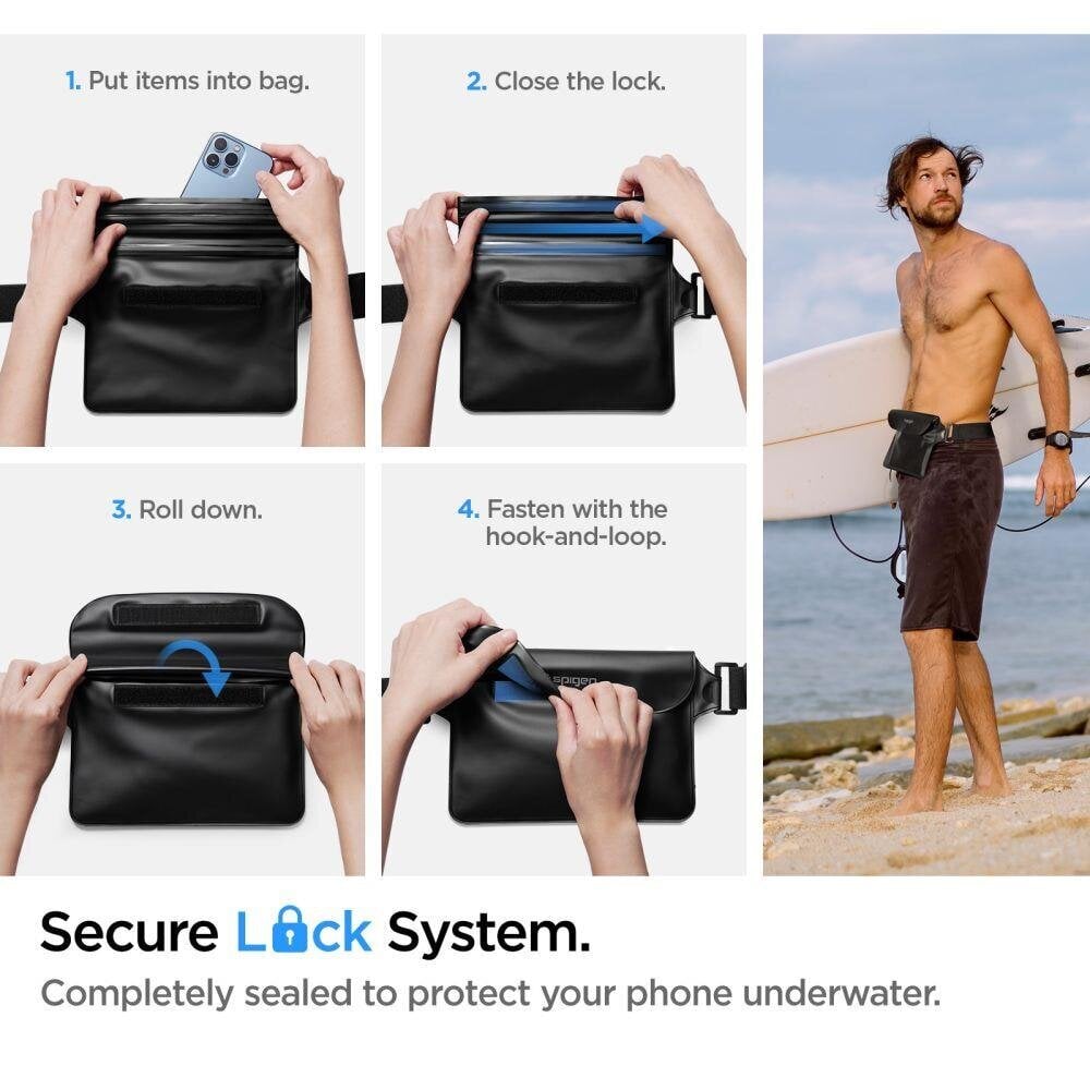 Vandeniui atsparūs krepšys su telefono dėklu Spigen A621 kaina ir informacija | Kuprinės ir krepšiai | pigu.lt