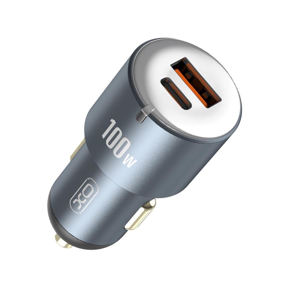 XO car charger CC47 PD QC 3.0 100W 1x USB 1x USB-C kaina ir informacija | Krovikliai telefonams | pigu.lt