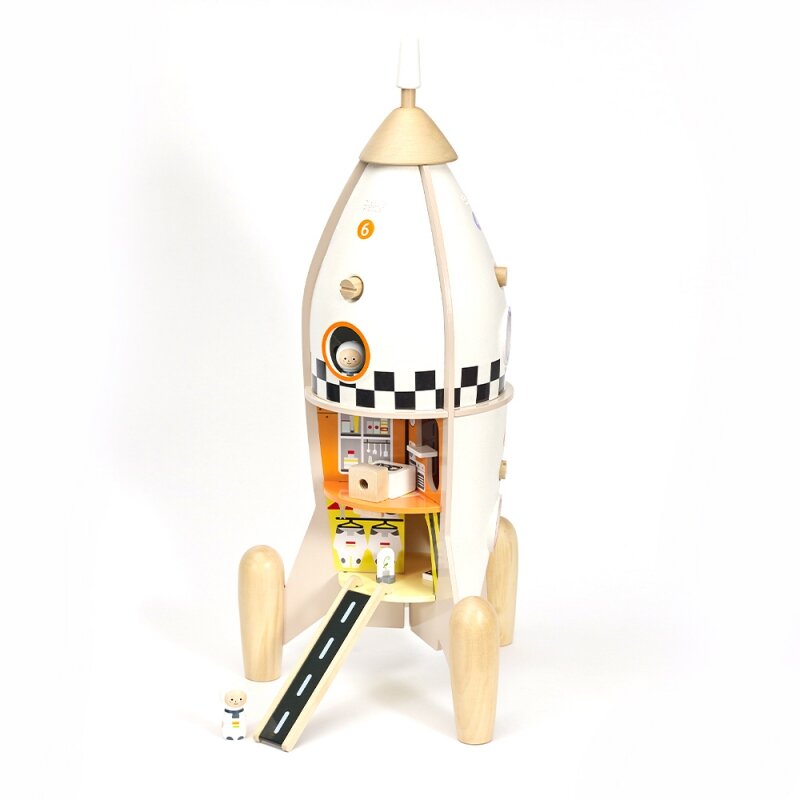 Medinė edukacinė raketa - Classic World kaina ir informacija | Žaislai kūdikiams | pigu.lt