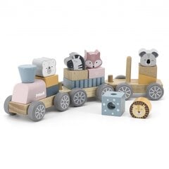 Деревянный поезд с животными цена и информация | Игрушки для малышей | pigu.lt