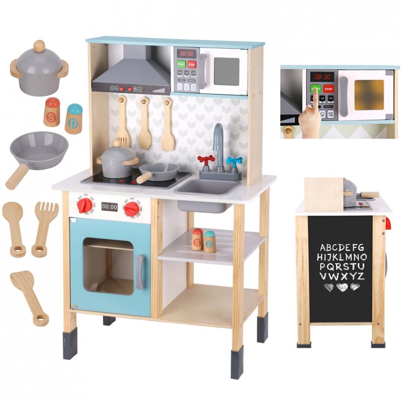 Didelė medinė vaikiška virtuvėlė Tooky Toy kaina ir informacija | Žaislai mergaitėms | pigu.lt