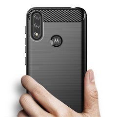Hurtel Carbon Case skirtas Motorola Moto E7 Power, juodas kaina ir informacija | Telefono dėklai | pigu.lt