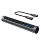 Acefast HUB USB Type C 2x USB 3.2 Gen 1 (3.0, 3.1 Gen 1) / TF, SD / HDMI 4K @ 60Hz / RJ45 1Gbps / PD 3.0 100W (20V / 5A) gray (E5 space gray) цена и информация | Kompiuterių aušinimo ir kiti priedai | pigu.lt