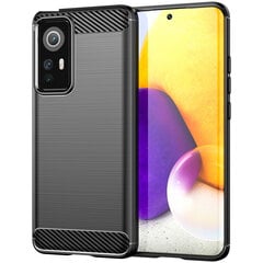 Hurtel Carbon Case skirtas Xiaomi 12 / 12X, juodas kaina ir informacija | Telefonų dėklai | pigu.lt