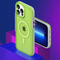 Kingxbar PQY Fluorescence Series Magnetic iPhone 13 Pro Max Housing Red (Magsafe Compatible) kaina ir informacija | Telefono dėklai | pigu.lt