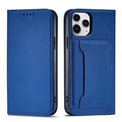 Hurtel Magnet Card Case skirtas iPhone 12, mėlynas kaina ir informacija | Telefono dėklai | pigu.lt