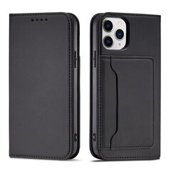 Hurtel Magnet Card Case skirtas iPhone 12 Pro, juodas kaina ir informacija | Telefono dėklai | pigu.lt