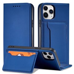 Hurtel Magnet Card Case skirtas iPhone 12 Pro, mėlynas kaina ir informacija | Telefono dėklai | pigu.lt