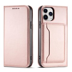 Hurtel Magnet Card Case skirtas iPhone 12 Pro, rožinis kaina ir informacija | Telefono dėklai | pigu.lt