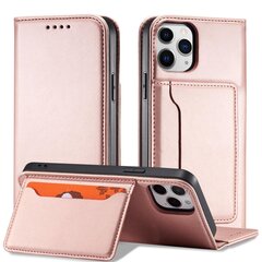 Hurtel Magnet Card Case skirtas iPhone 12 Pro Max, rožinis kaina ir informacija | Telefono dėklai | pigu.lt