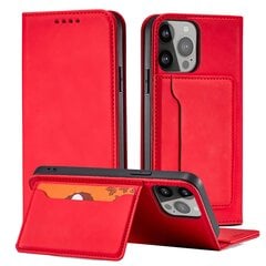 Hurtel Magnet Card Case skirtas iPhone 13 mini, raudonas kaina ir informacija | Telefono dėklai | pigu.lt
