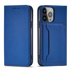 Hurtel Magnet Card Case skirtas iPhone 13, mėlynas kaina ir informacija | Telefono dėklai | pigu.lt